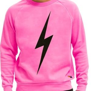 Aviator nation bolt crew sweatshirt - neon pink - size s - sold out online!